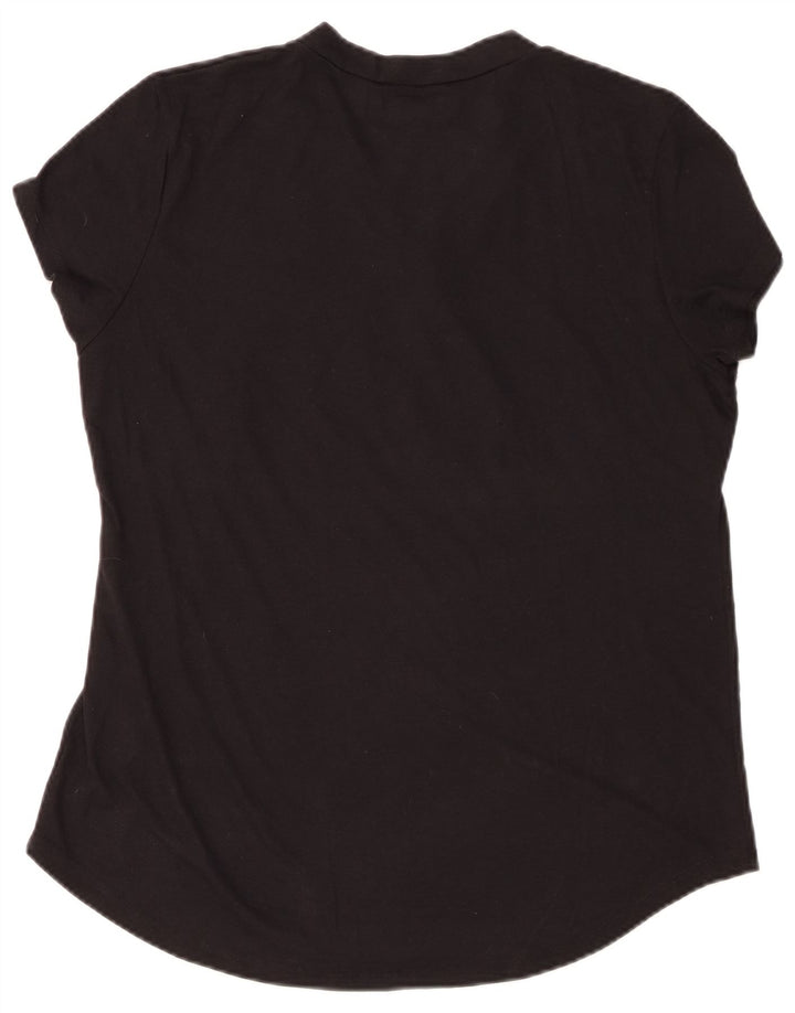 Tricou grafic NFL New Orleans Saints pentru femei Top UK 16 mare bumbac negru