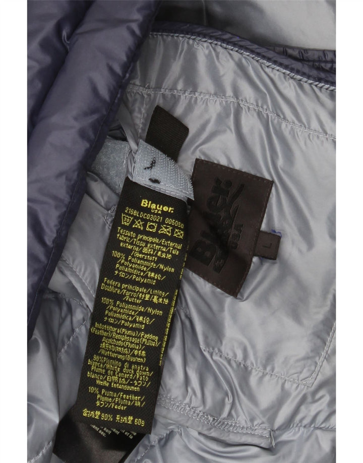 Jachetă căptușită cu glugă Blauer pentru femei UK 16, mare, albastru, poliamidă