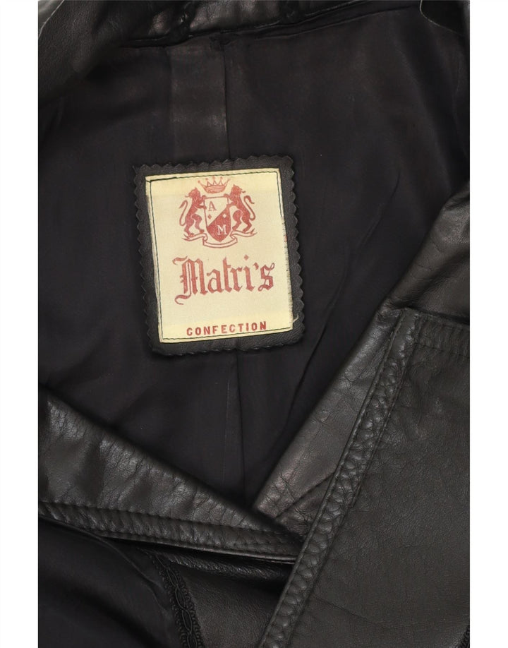 VINTAGE Womens Double Breasted Coat UK 16 Large Black Vintage Vintage and Second-Hand Vintage from Messina Hembry 