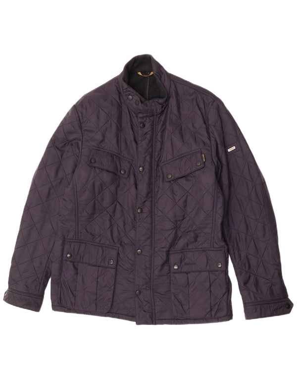 Jachetă barbour matlasată pentru bărbați UK 42 XL bleumarin poliester