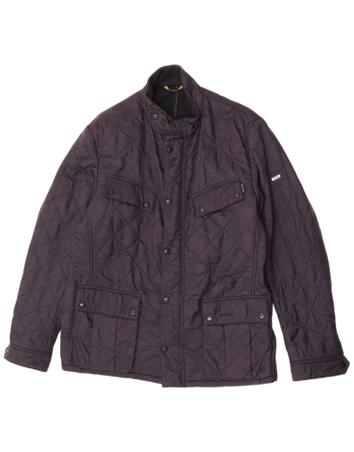 Jachetă barbour matlasată pentru bărbați UK 42 XL bleumarin poliester