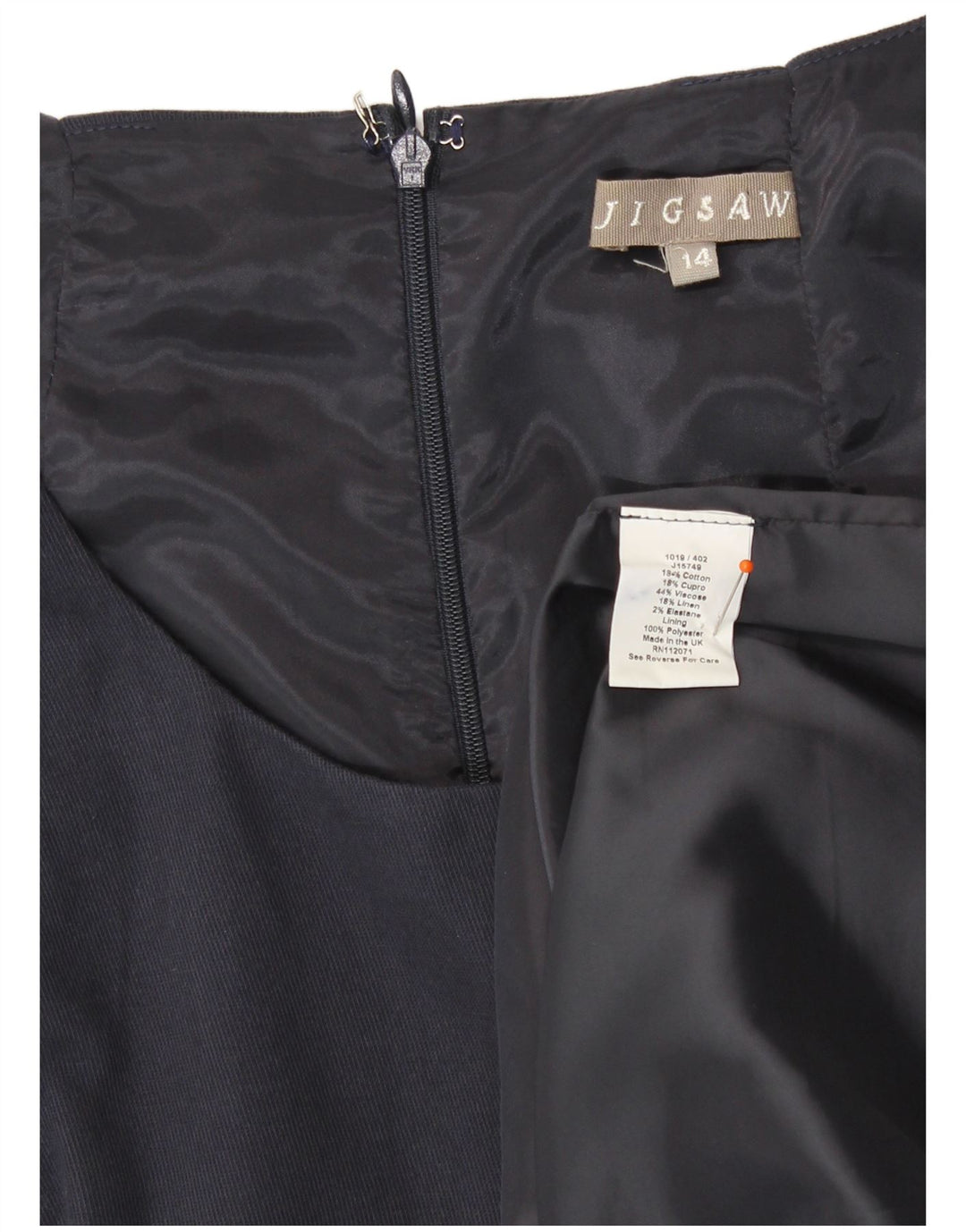 Jigsaw Rochie fără mâneci pentru femei UK 14 Medium Bleumarin Viscoză