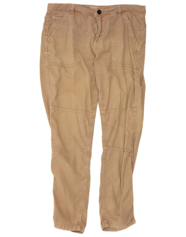 Fat Face Pantaloni casual pentru femei UK 12 Medium W34 L29 Bej Bumbac