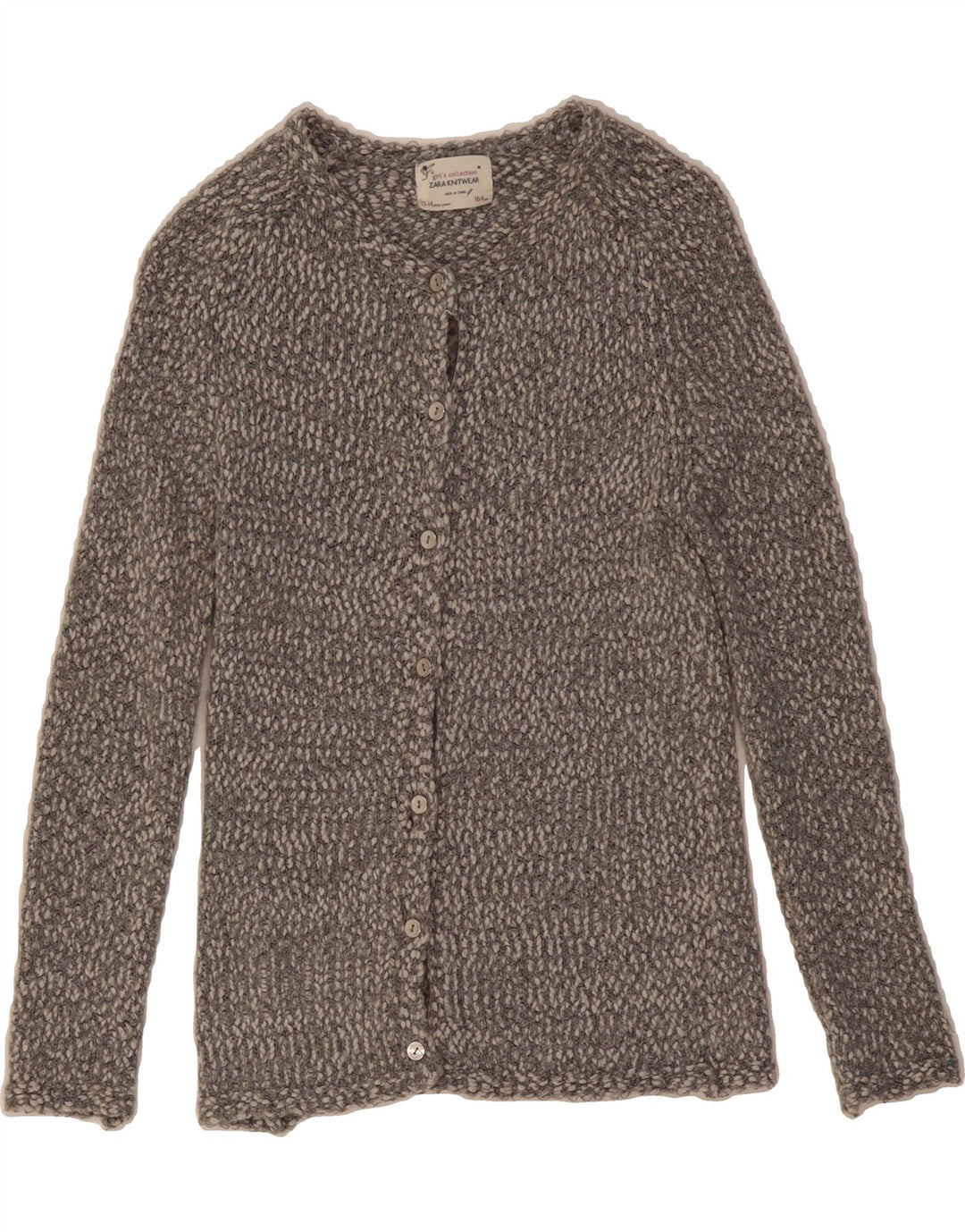 ZARA Girls Cardigan Sweater 13-14 Years Grey Vintage Zara and Second-Hand Zara from Messina Hembry 