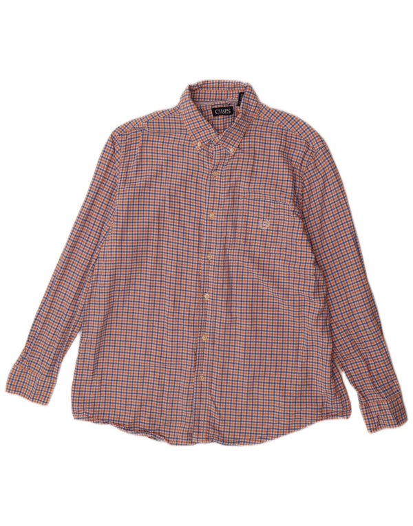Cămașă de flanel pentru bărbați Chaps XL, bumbac vichy albastru