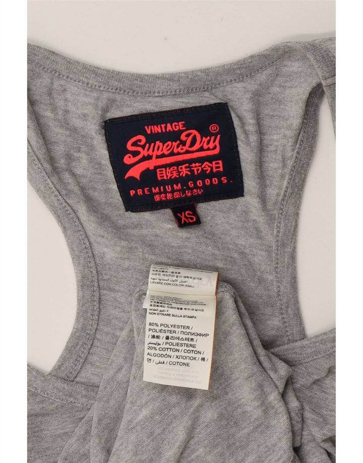 Top cu vestă grafică pentru bărbați Superdry XS poliester gri