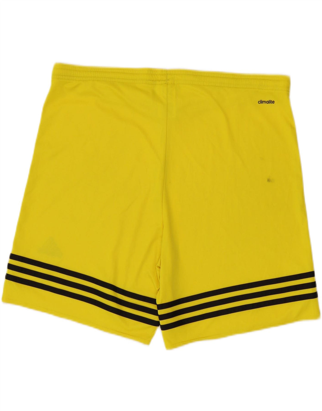 Pantaloni scurți sport adidas pentru bărbați, poliester cu dungi mari, galbene