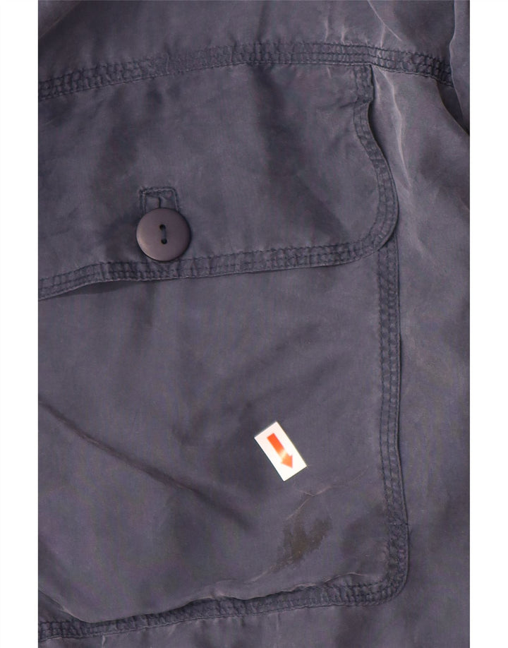 Bomber VINTAGE pentru bărbați IT 48 Medium Bleumarin Mătase