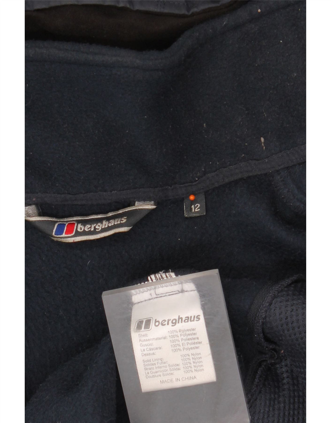Jachetă de vânt cu glugă supradimensionată pentru femei BERGHAUS UK 12 Medium Bleumarin