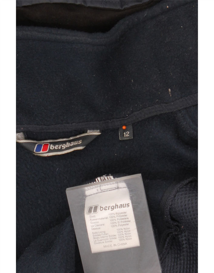 Jachetă de vânt cu glugă supradimensionată pentru femei BERGHAUS UK 12 Medium Bleumarin