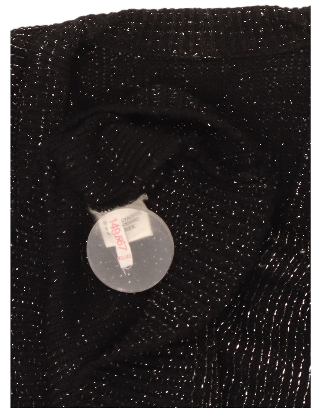 VINTAGE Vestă de damă Tank Top EU 40/42 Mediu Negru cu pete acrilice