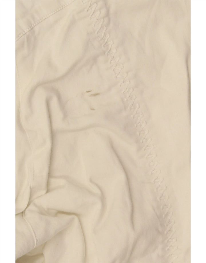 Pantaloni casual drepti pentru femei Marlboro Classics W30 L30 alb