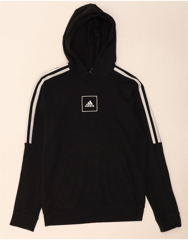 Pulover Adidas pentru bărbați, bumbac mediu negru
