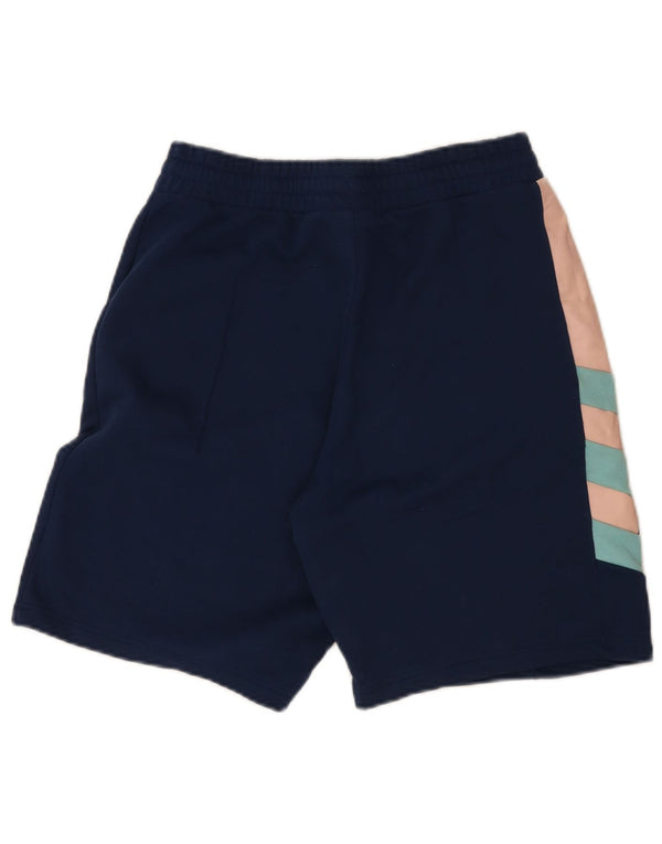Pantaloni scurți de sport grafic Adidas pentru bărbați, mici, albastru, bumbac color bloc