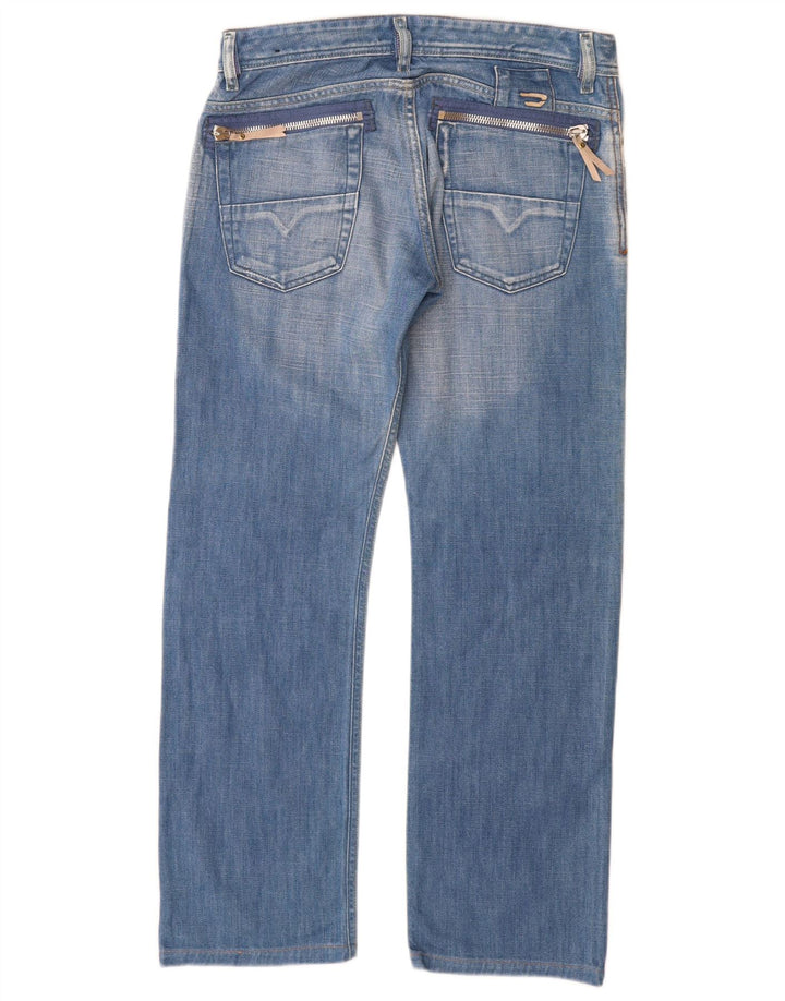 Blugi Distressed drepte pentru femei Diesel W30 L29 Bumbac albastru