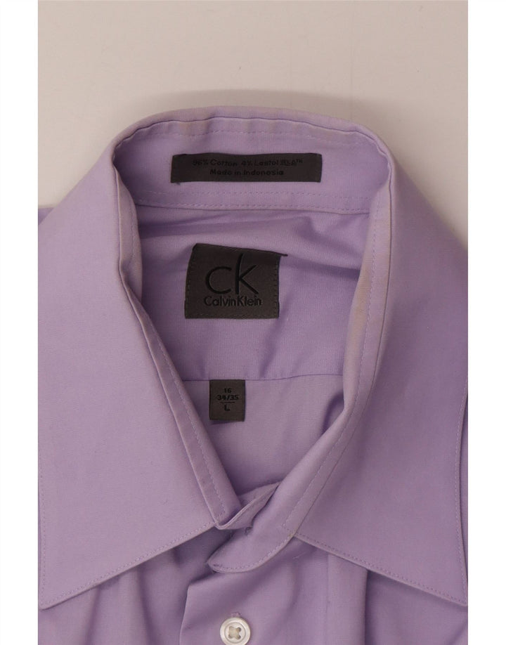 Cămașă pentru bărbați Calvin Klein Mărimea 16 Bumbac violet mare
