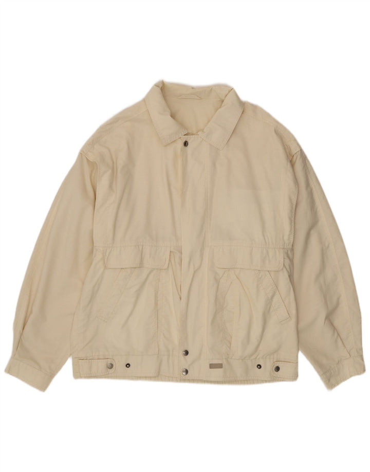 Jachetă bomber pentru bărbați Melka EU 50, mare din bumbac alb