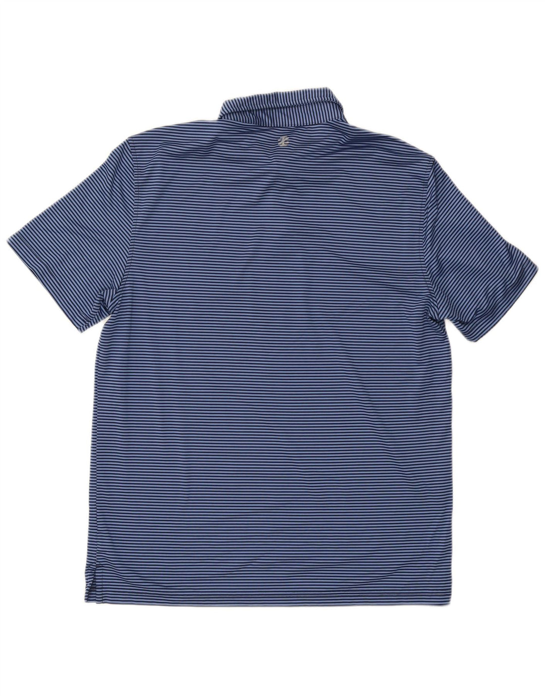 Tricou polo Izod pentru bărbați, poliester cu dungi albastre medii
