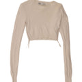Crop Top pentru femei Zara cu mânecă lungă UK 6 XS Alb