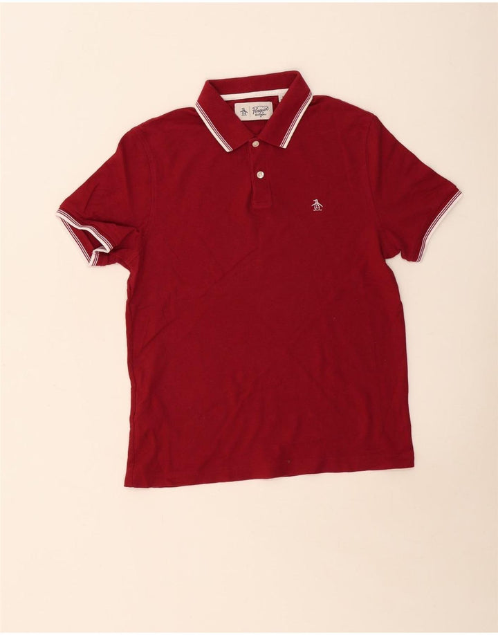 Tricou polo pentru bărbați Penguin Bumbac Visiniu mic