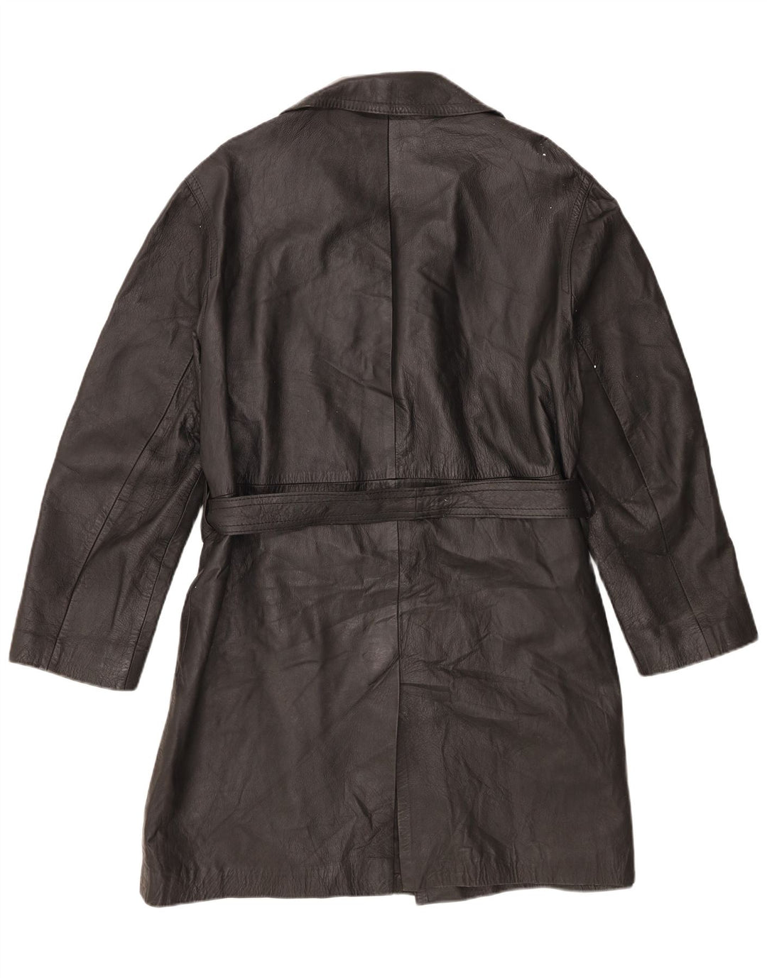 Palton din piele vintage pentru femei UK 14 mare negru