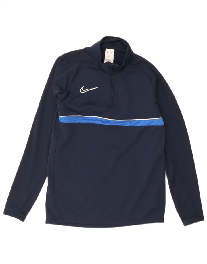 Top de trening Nike Dri Fit Pullover pentru bărbați, mic, bleumarin, color block