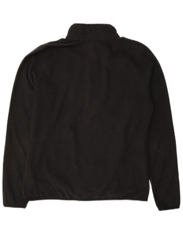 Pulover pentru femei The North Face, cu fermoar și gât, din lână UK 16, mare, negru, poliester