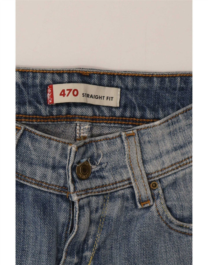 Blugi drepti Levi's 470 pentru femei W28 L26 albastru
