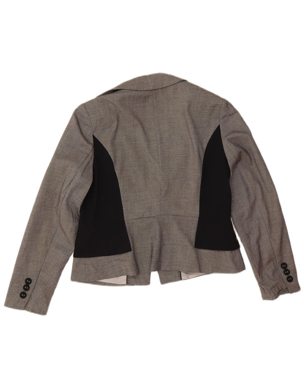 Jachetă pentru femei Marks & Spencer Crop Blazer UK 14, mare, gri Colorblock