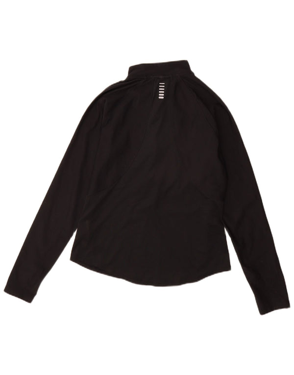 Under Armour Womens Heat Gear Top cu mânecă lungă UK 10 Small Black Elastomer