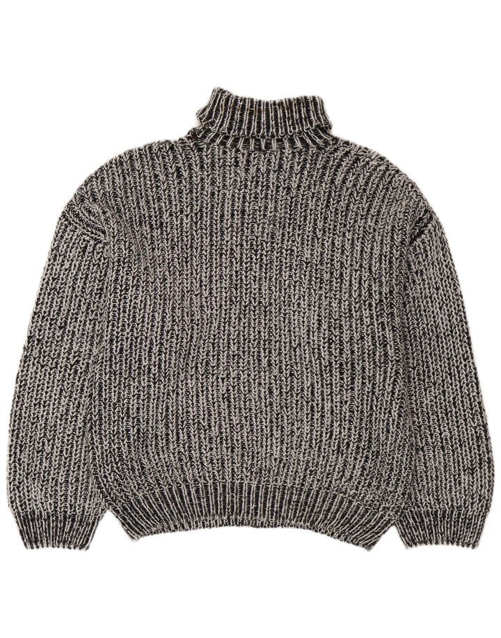 Pulover vintage pentru bărbați cu gât rulat, XL, gri