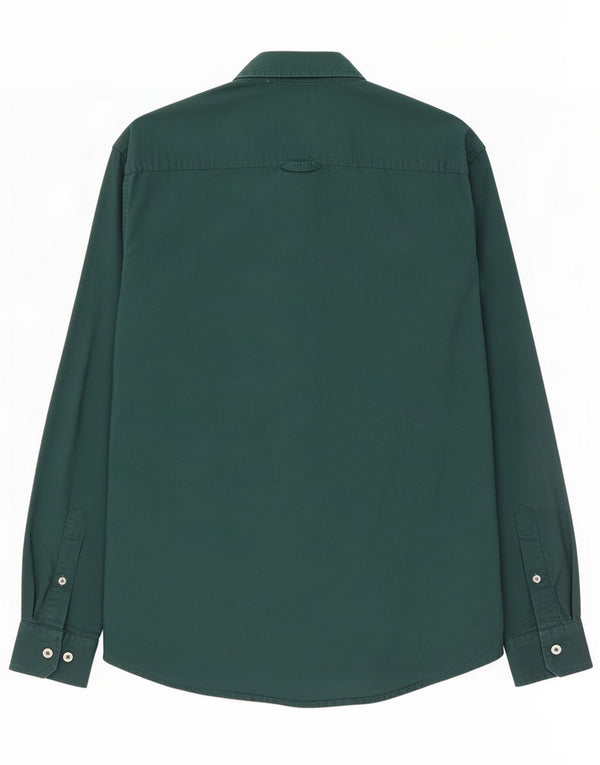 Crew Clothing Cămașă Slim Fit pentru bărbați, bumbac verde mediu