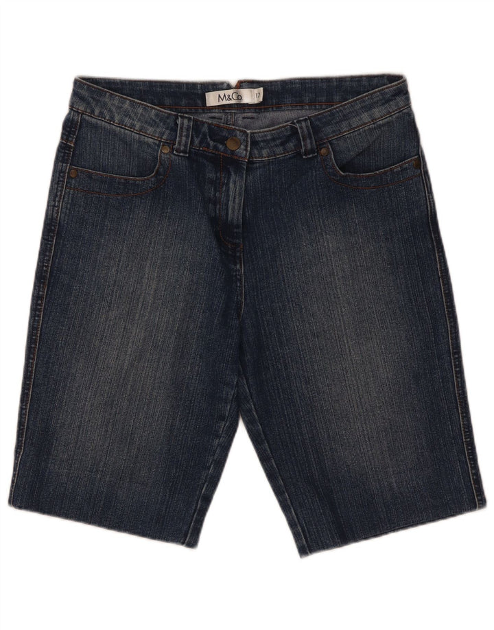 Pantaloni scurti din denim pentru femei M&Co UK 12 Medium W32 Bumbac albastru