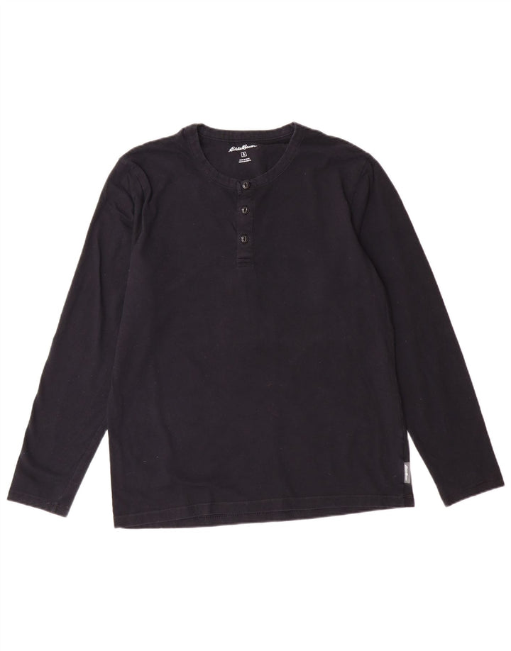 EDDIE BAUER Top pentru bărbați cu mânecă lungă, mic, bleumarin, bumbac