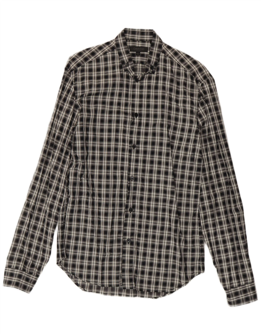 Cămașă pentru bărbați Calvin Klein, bumbac caros negru mediu
