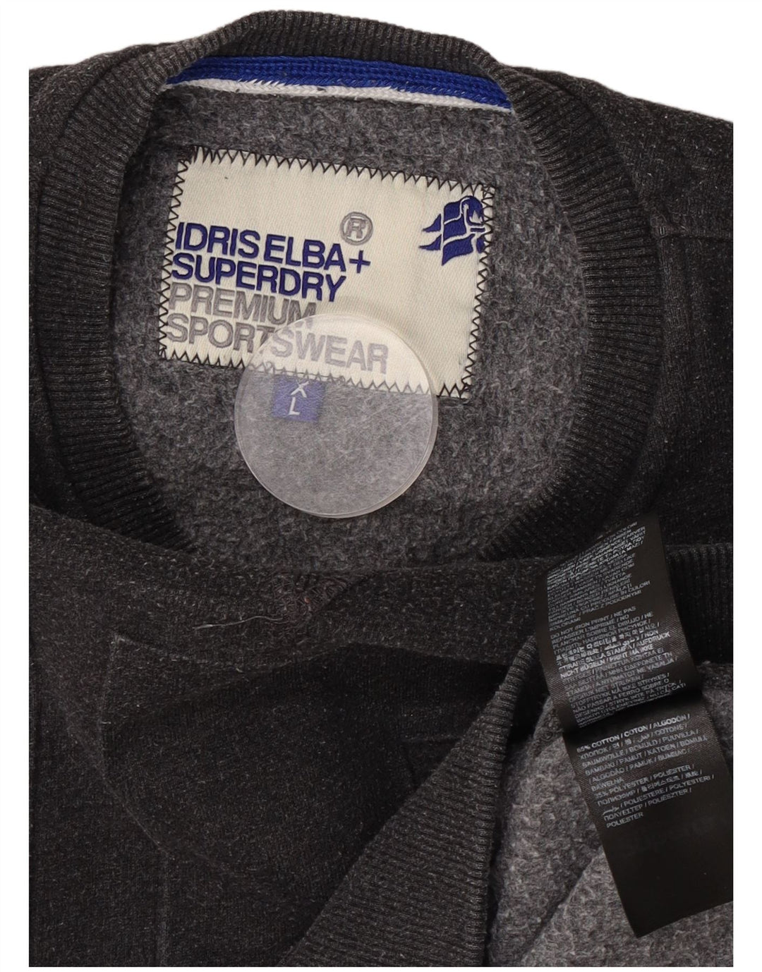 Pulover grafic pentru bărbați Superdry, bumbac mare, gri