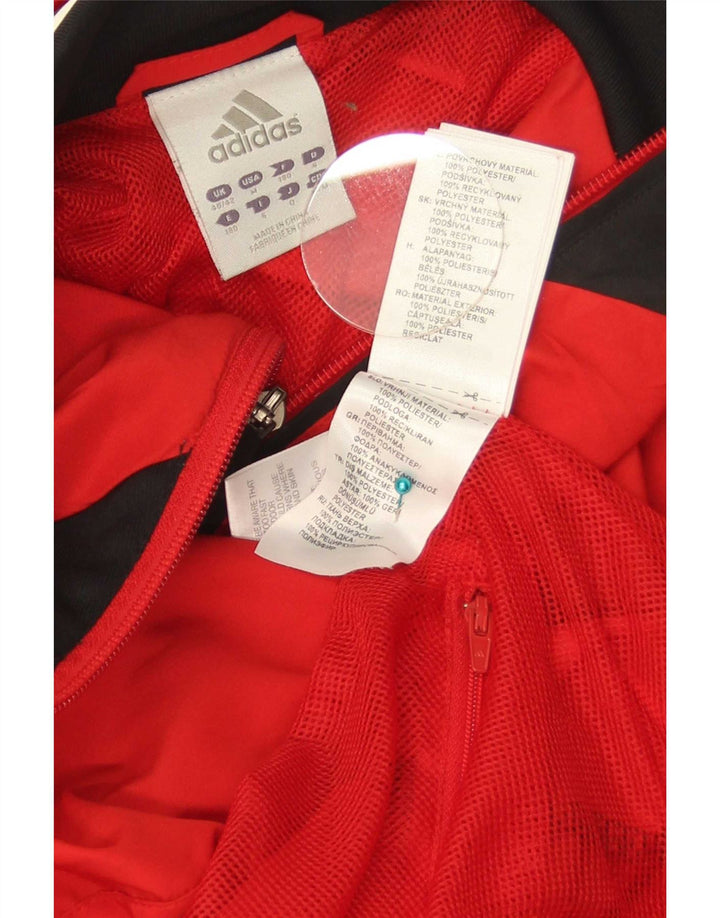 Jachetă de top pentru trening grafic Adidas pentru bărbați UK 40/42 Medium Red Colorblock