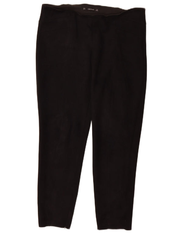 Pantaloni casual slim pentru femei Zara XL W34 L26 Negri