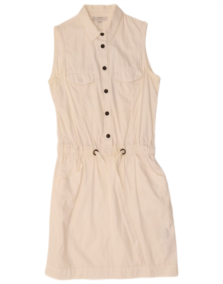 Rochie cămașă pulover fără mâneci pentru femei Marlboro Classics IT 42 Medium White