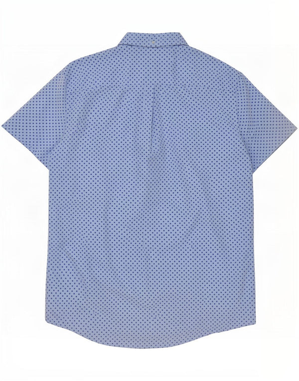 Cămașă cu mânecă scurtă Tommy Hilfiger pentru bărbați 2XL, bumbac cu pete albastre