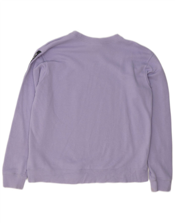 Pulover de hanorac grafic Nike pentru femei UK 14, bumbac violet mediu