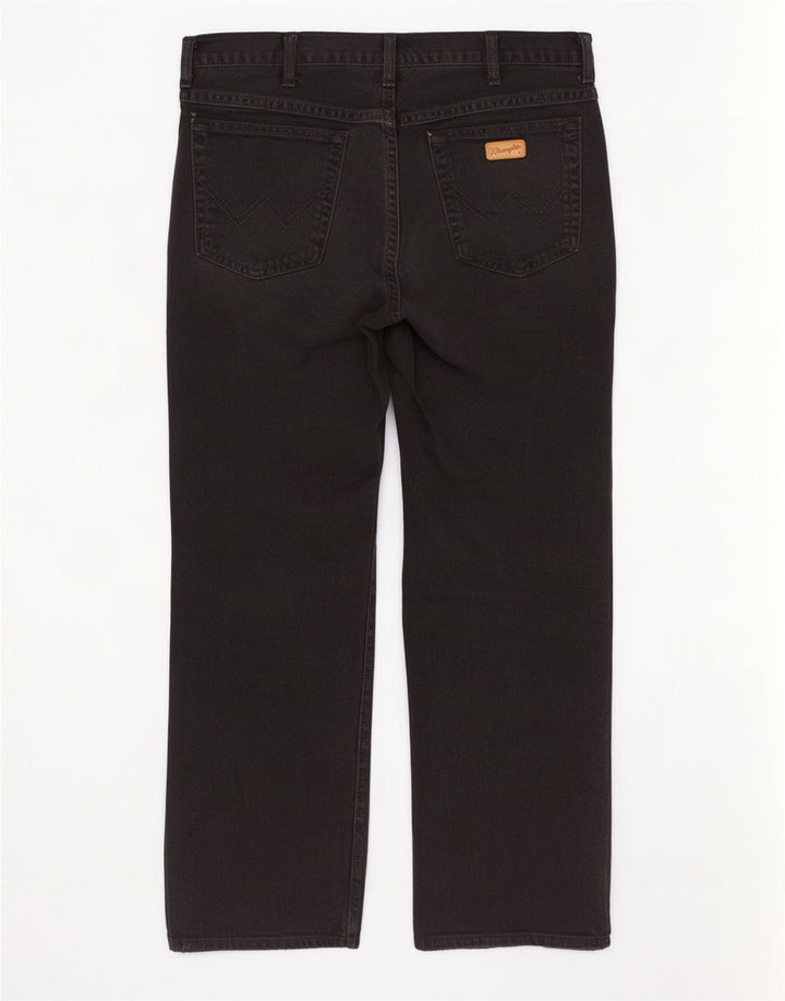 Blugi drepte pentru bărbați Wrangler Texas W35 L30 bumbac negru