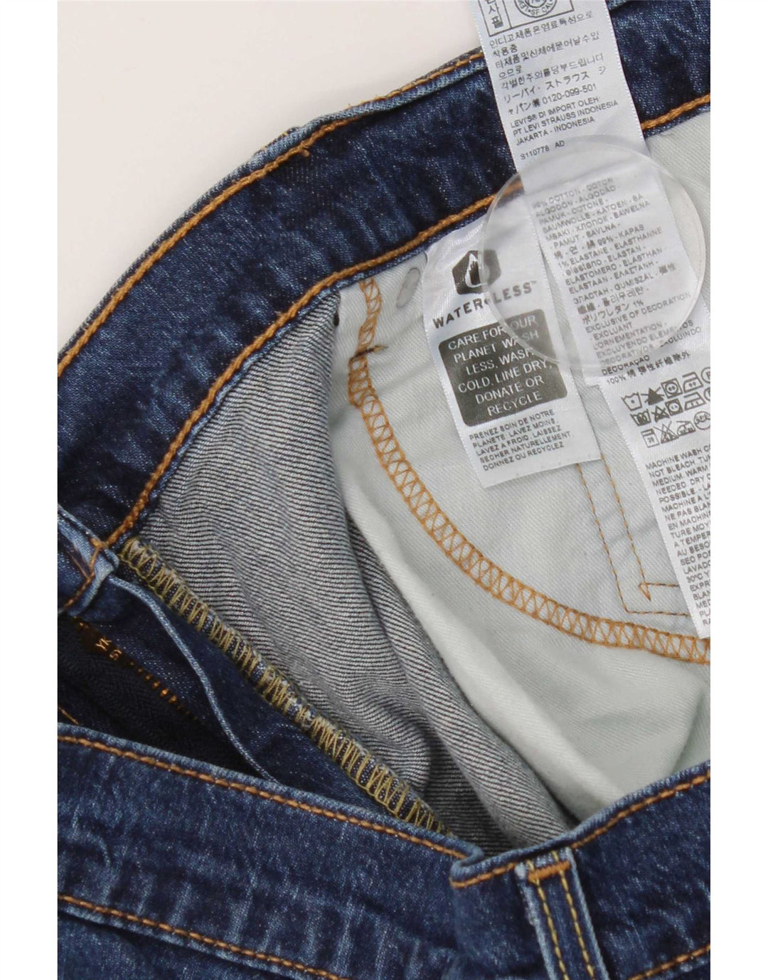 Blugi drepti pentru bărbați Levi's 505 W40 L22 Bumbac albastru