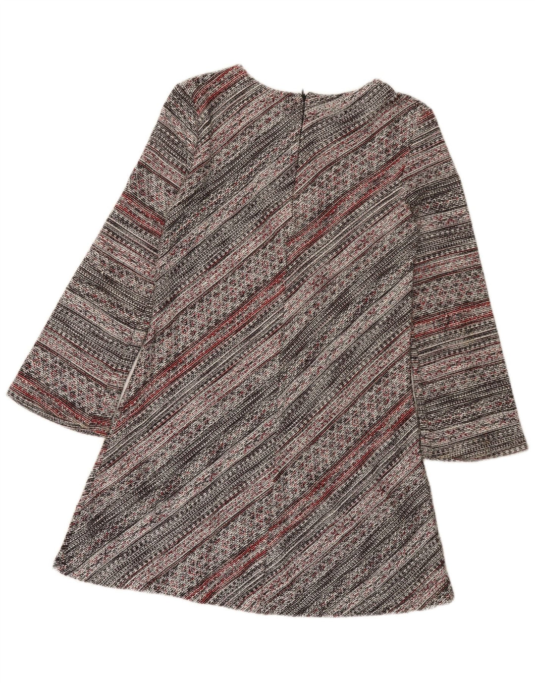Rochie în formă de A cu mânecă lungă pentru femei Zara UK 12 Mediu, multicolore, în dungi