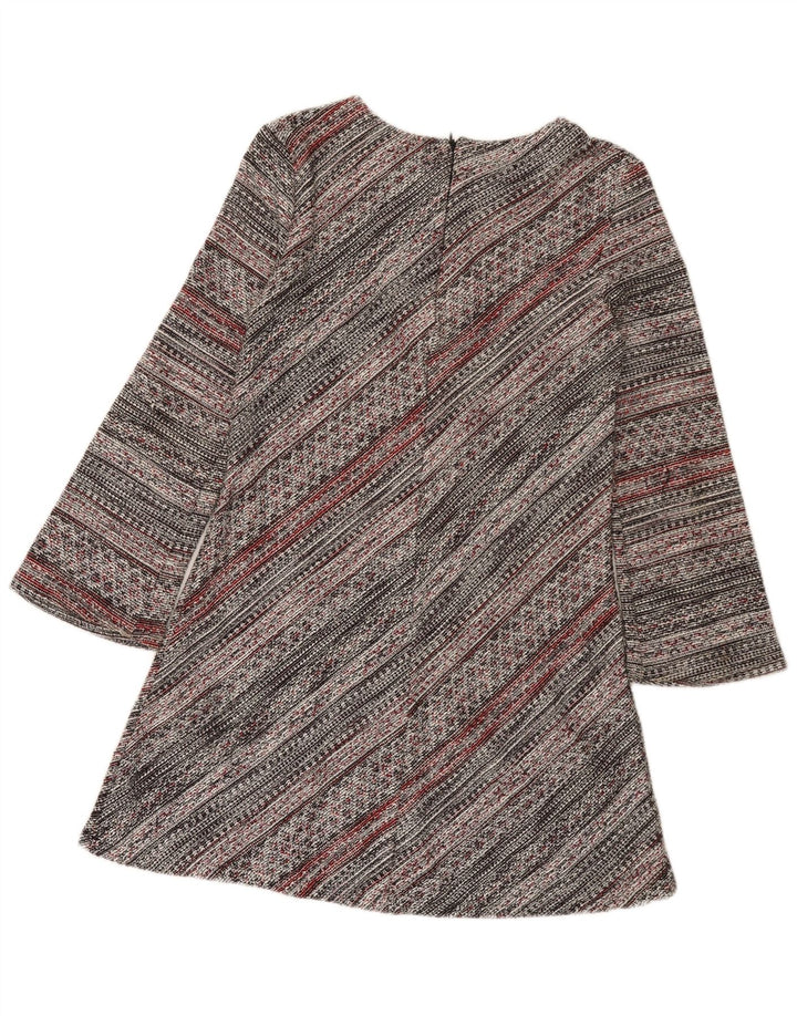 Rochie în formă de A cu mânecă lungă pentru femei Zara UK 12 Mediu, multicolore, în dungi