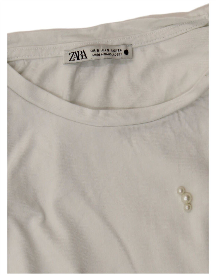 Top tricou pentru femei ZARA UK 8 Small White