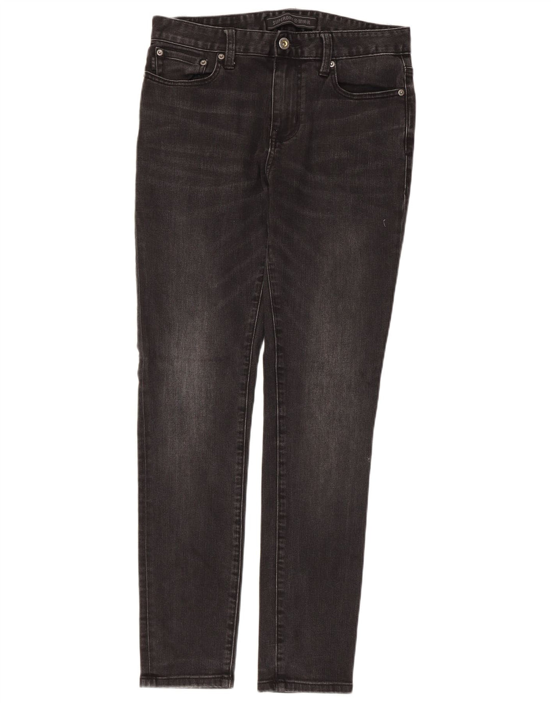 Blugi skinny Superdry pentru bărbați W30 L29, bumbac negru