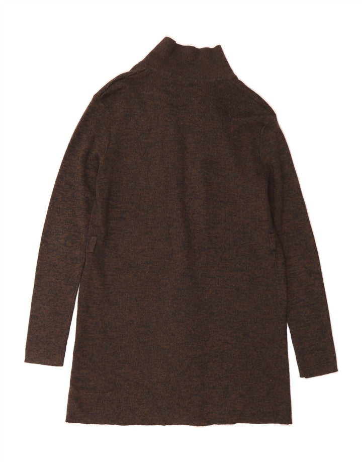 MOSSIMO Womens Open Cardigan Sweater UK 10 Small Brown Flecked Acrylic Vintage Mossimo and Second-Hand Mossimo from Messina Hembry 