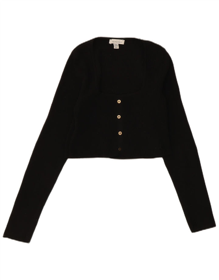 Pulover cardigan pentru femei Zara UK 12 Poliester mediu negru