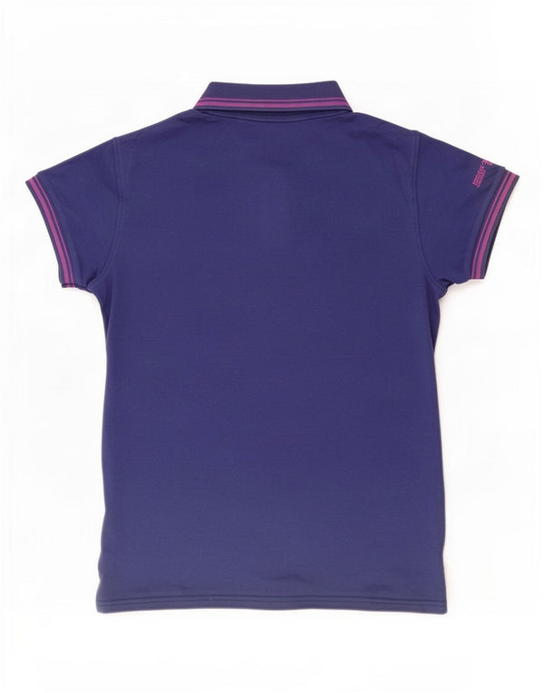 Tricou polo Cesare Paciotti pentru femei UK 14 Medium Bluemarin Bumbac